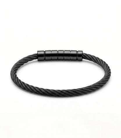 Armband aus Stahlseil in Schwarz