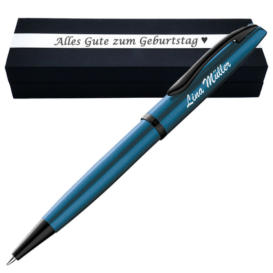 Pelikan Jazz Noble Elegance K36 Aquamarin Kugelschreiber im Geschenkset mit Gravur