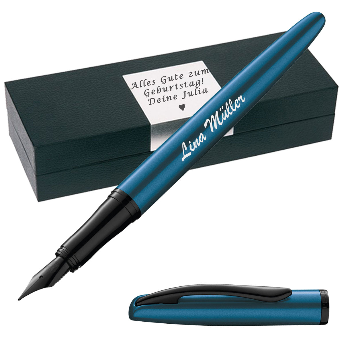 Pelikan Fuellhalter Jazz Noble Elegance P36 Aquamarin mit Gravur Geschenkbox inklusive