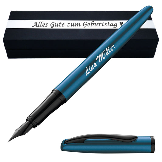 Pelikan Jazz Noble Elegance P36 Aquamarin Füllhalter im Geschenkset mit Gravur