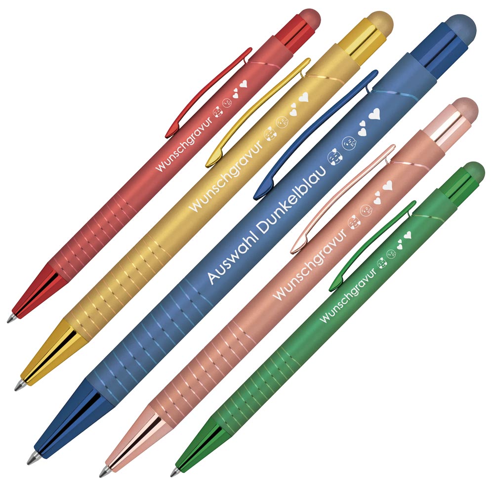 Kugelschreiber mit Touch Pen ANGELO mit Gravur | 5 Farben