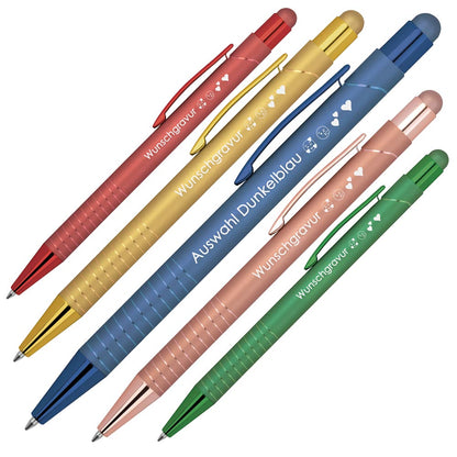 Kugelschreiber mit Touch Pen ANGELO mit Gravur | 5 Farben