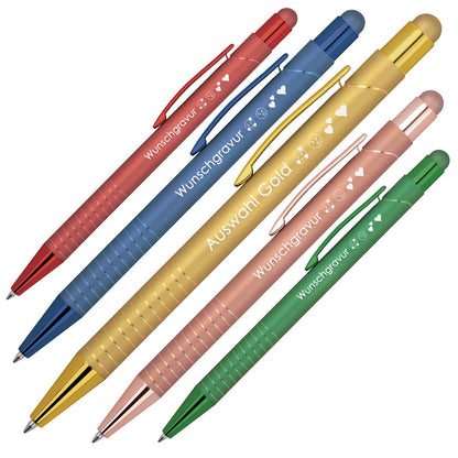Kugelschreiber mit Touch Pen ANGELO mit Gravur | 5 Farben
