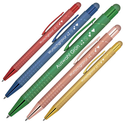 Kugelschreiber mit Touch Pen ANGELO mit Gravur | 5 Farben