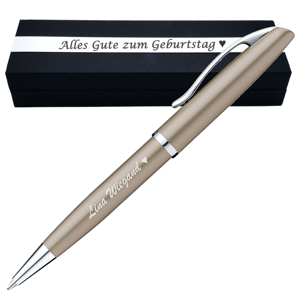 Pelikan Kugelschreiber Jazz Noble Elegance K36 Taupe mit Gravur inkl. Geschenkbox mit Gravur
