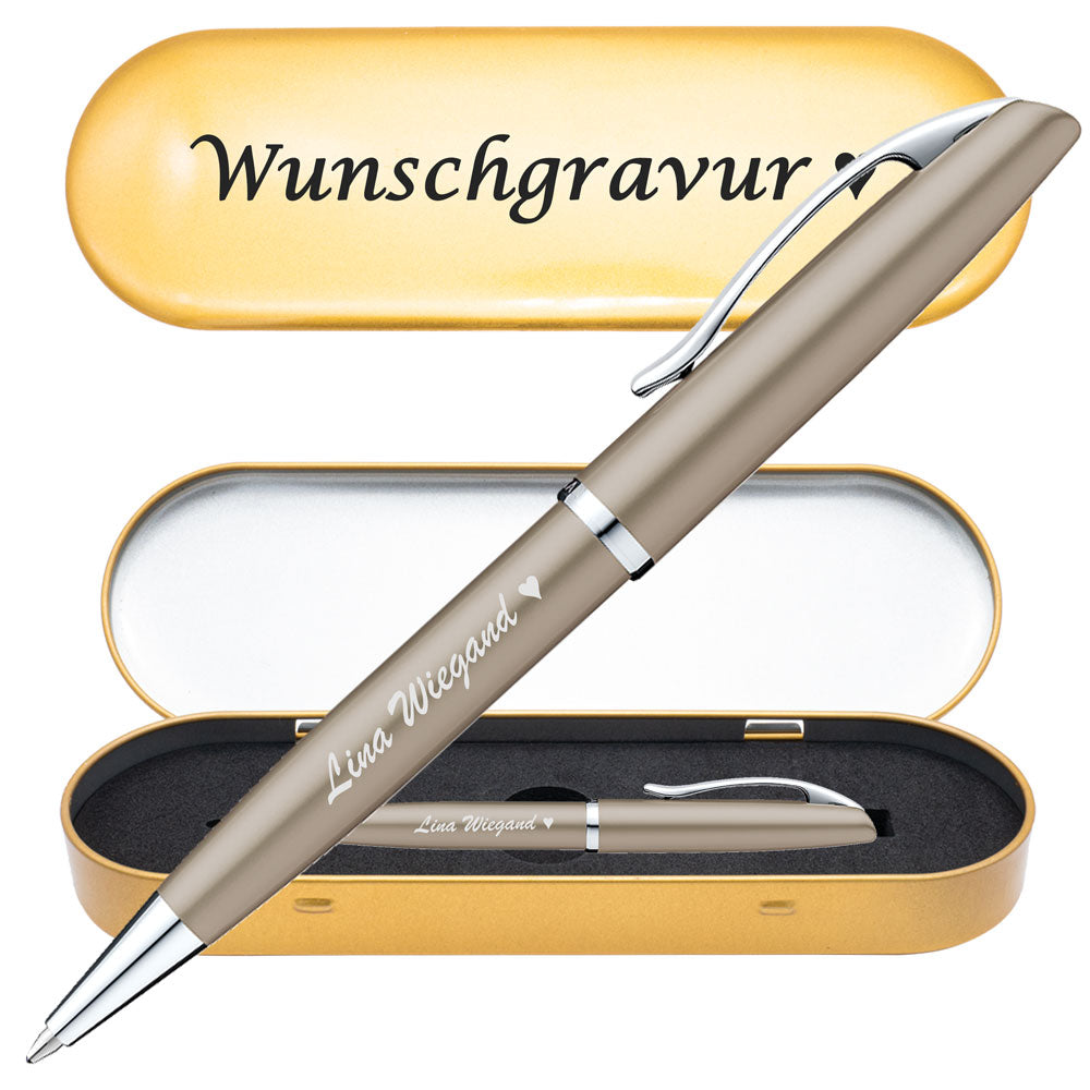 Pelikan Kugelschreiber Jazz Noble Elegance K36 Taupe mit Gravur inkl. Geschenkbox mit Gravur