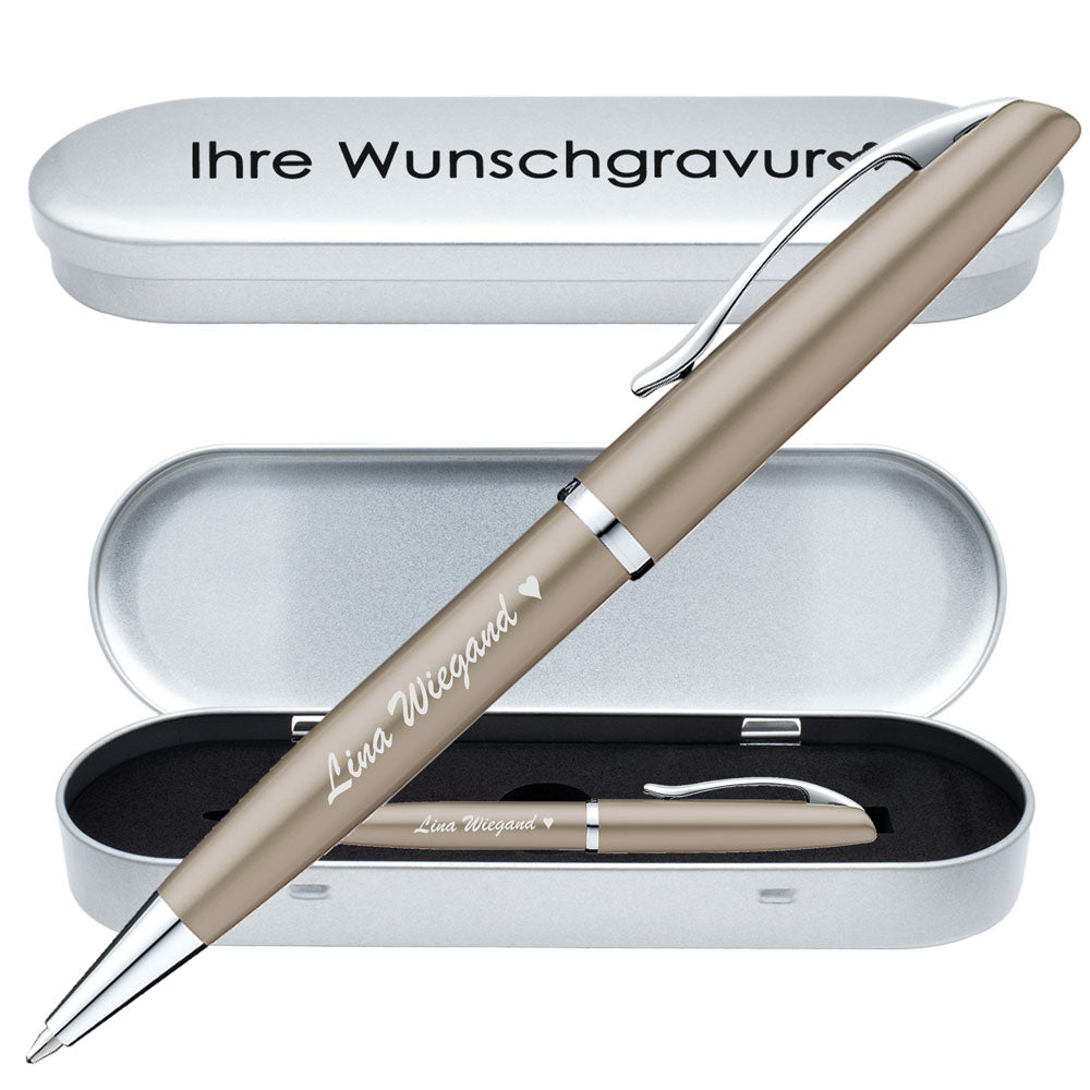 Pelikan Kugelschreiber Jazz Noble Elegance K36 Taupe mit Gravur inkl. Geschenkbox mit Gravur