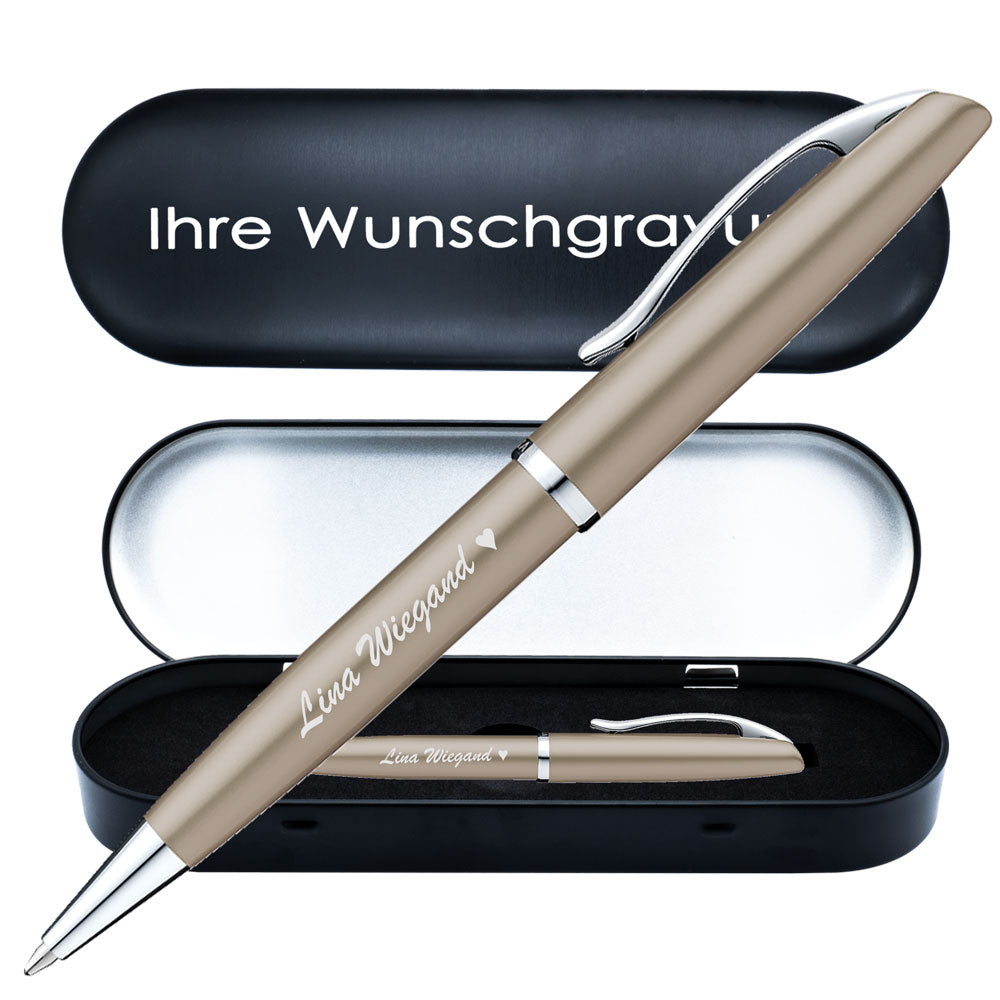 Pelikan Kugelschreiber Jazz Noble Elegance K36 Taupe mit Gravur inkl. Geschenkbox mit Gravur