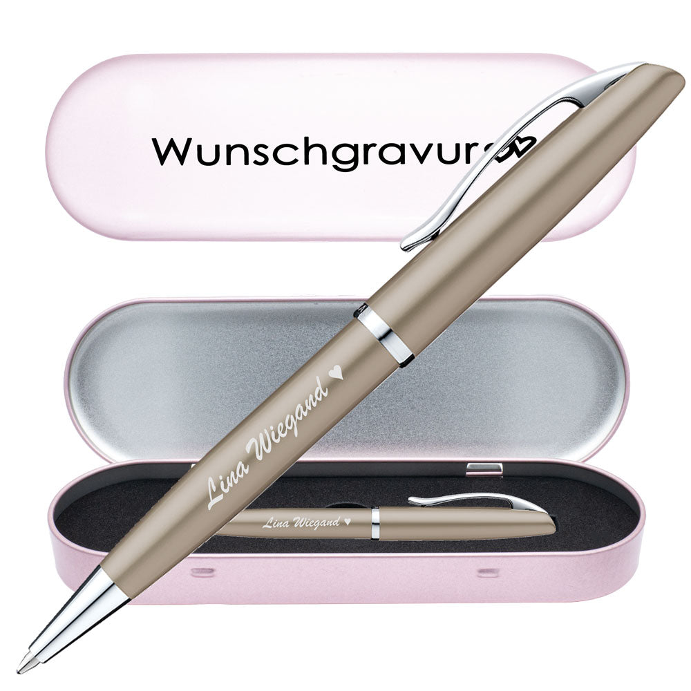 Pelikan Kugelschreiber Jazz Noble Elegance K36 Taupe mit Gravur inkl. Geschenkbox mit Gravur