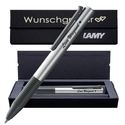 LAMY tipo AL/K Tintenroller mit Gravur | Aluminium | inkl. Geschenkbox mit Gravur – PS488PSBoxLamy