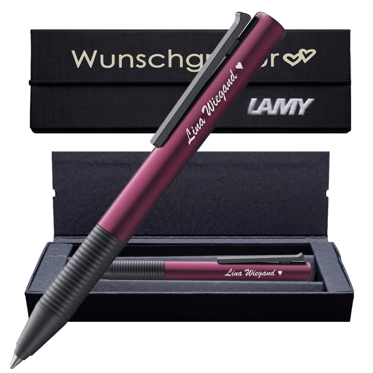 LAMY tipo AL/K Tintenroller mit Gravur | Aluminium | inkl. Geschenkbox mit Gravur – PS489PSBoxLamy