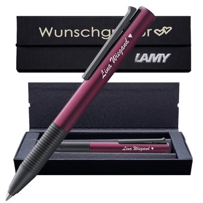 LAMY tipo AL/K Tintenroller mit Gravur | Aluminium | inkl. Geschenkbox mit Gravur – PS489PSBoxLamy