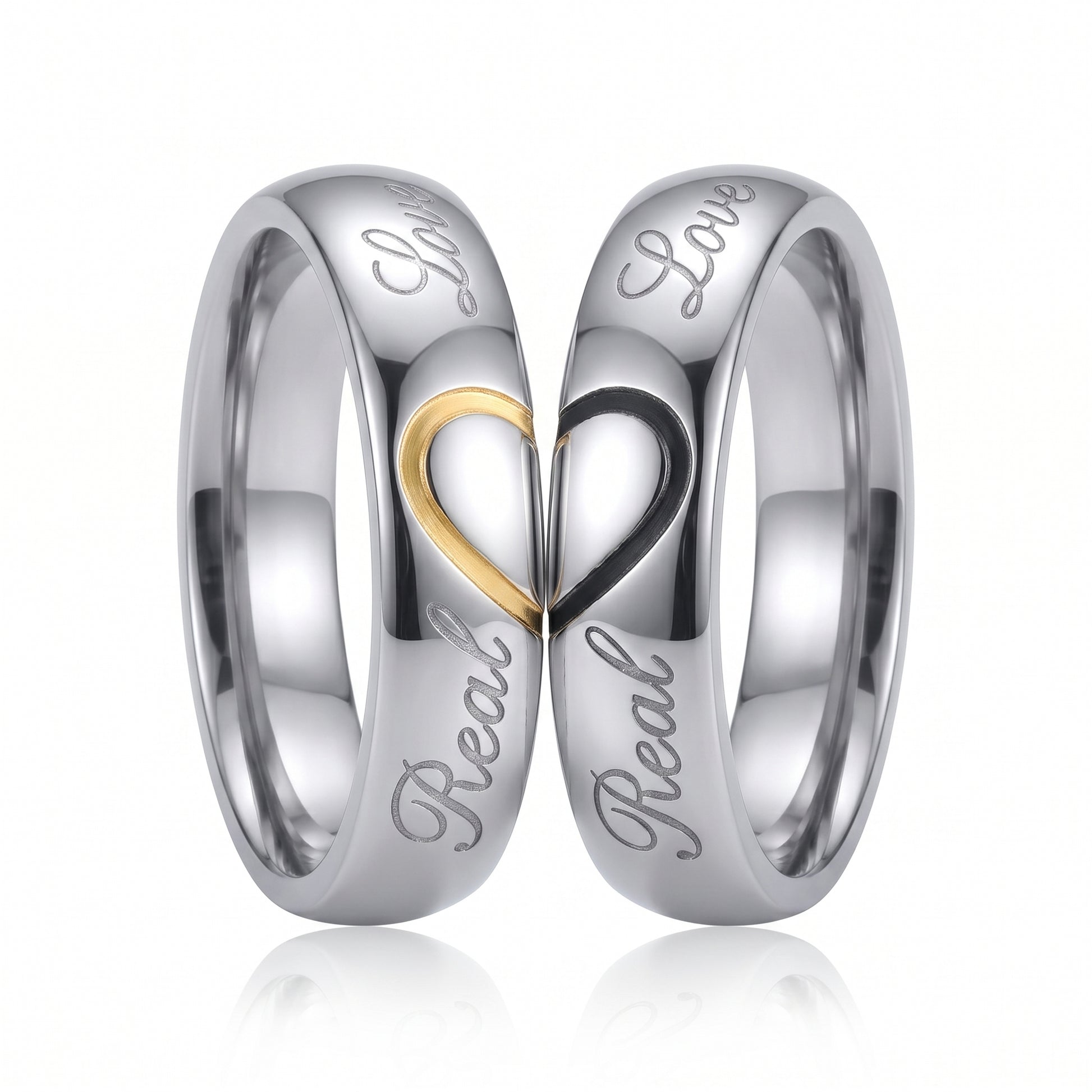 Doretta Partnerring-Set mit zusammengesetztem Herz