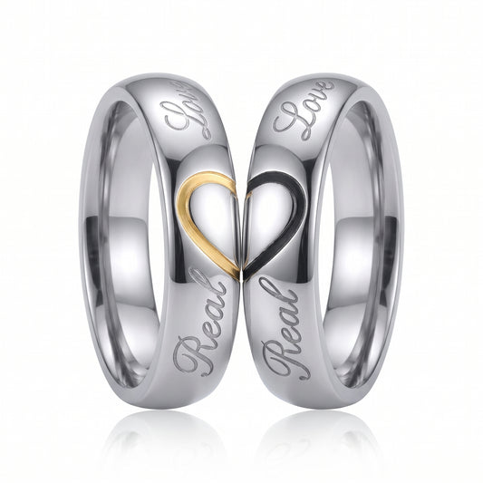 Doretta Partnerring-Set mit zusammengesetztem Herz