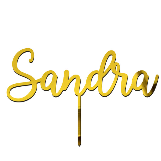 Caketopper in Gold, Rose oder Silber, Individueller Schriftzug für Kuchen, Torten, Geburtstage, Jahrestage, Hochzeiten - Personalisierbar aus Acryl oder Holz, Laser geschnitten, verschiedene Größen