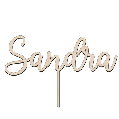 Caketopper in Gold, Rose oder Silber, Individueller Schriftzug für Kuchen, Torten, Geburtstage, Jahrestage, Hochzeiten - Personalisierbar aus Acryl oder Holz, Laser geschnitten, verschiedene Größen