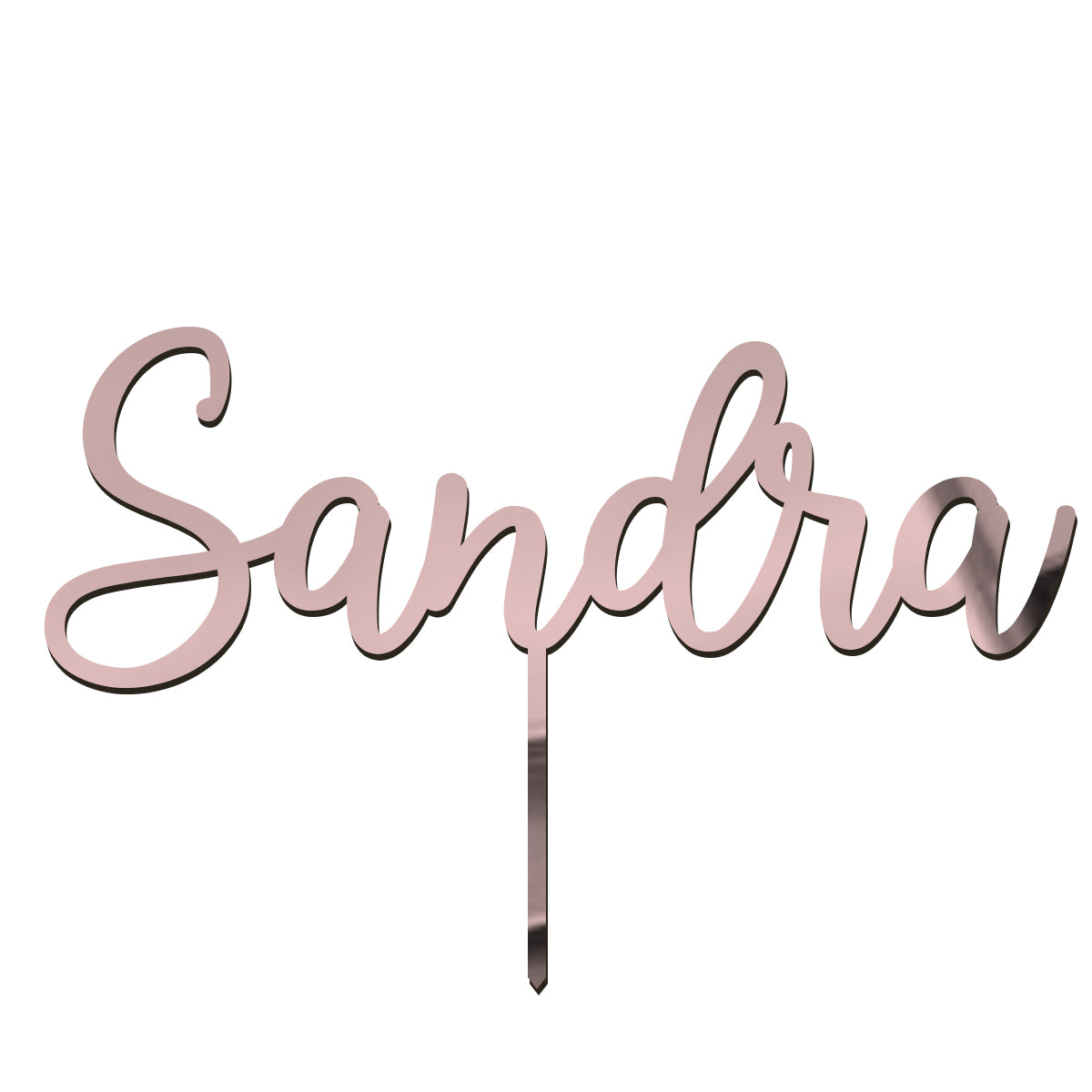 Caketopper in Gold, Rose oder Silber, Individueller Schriftzug für Kuchen, Torten, Geburtstage, Jahrestage, Hochzeiten - Personalisierbar aus Acryl oder Holz, Laser geschnitten, verschiedene Größen