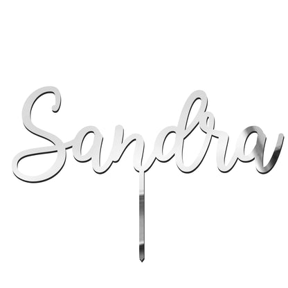 Caketopper in Gold, Rose oder Silber, Individueller Schriftzug für Kuchen, Torten, Geburtstage, Jahrestage, Hochzeiten - Personalisierbar aus Acryl oder Holz, Laser geschnitten, verschiedene Größen