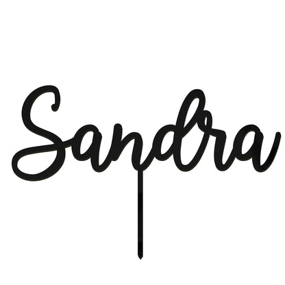 Caketopper in Gold, Rose oder Silber, Individueller Schriftzug für Kuchen, Torten, Geburtstage, Jahrestage, Hochzeiten - Personalisierbar aus Acryl oder Holz, Laser geschnitten, verschiedene Größen