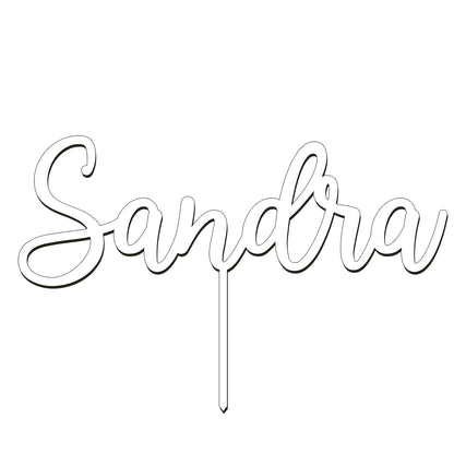 Caketopper in Gold, Rose oder Silber, Individueller Schriftzug für Kuchen, Torten, Geburtstage, Jahrestage, Hochzeiten - Personalisierbar aus Acryl oder Holz, Laser geschnitten, verschiedene Größen