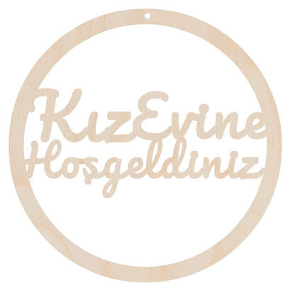 Willkommensschild Türkisch – Kız Evine Hoşgeldiniz – Hochzeit, Türschild/Wanddeko für Zuhause/Eventhalle, Deko orientalisch – Geschenk für Frauen, Einweihung