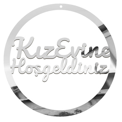 Willkommensschild Türkisch – Kız Evine Hoşgeldiniz – Hochzeit, Türschild/Wanddeko für Zuhause/Eventhalle, Deko orientalisch – Geschenk für Frauen, Einweihung