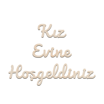 Willkommensschild Türkisch – Kız Evine Hoşgeldiniz – Hochzeit, Türschild/Wanddeko für Zuhause/Eventhalle, Deko orientalisch – Geschenk für Frauen, Einweihung, Mädchen-WG