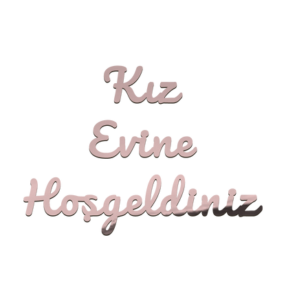 Willkommensschild Türkisch – Kız Evine Hoşgeldiniz – Hochzeit, Türschild/Wanddeko für Zuhause/Eventhalle, Deko orientalisch – Geschenk für Frauen, Einweihung, Mädchen-WG