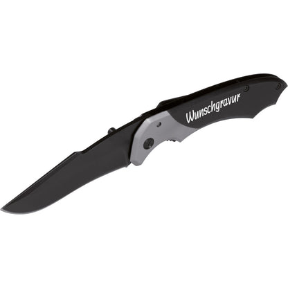 Klappmesser BLACK CUT mit Gravur