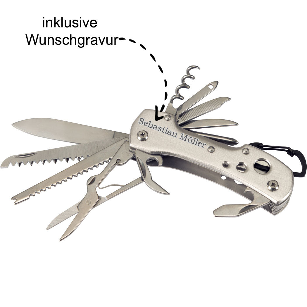 Tachenmesser 12-teilig Messer mit Gravur