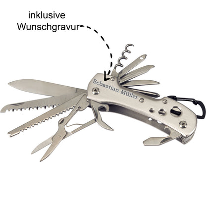 Tachenmesser 12-teilig Messer mit Gravur