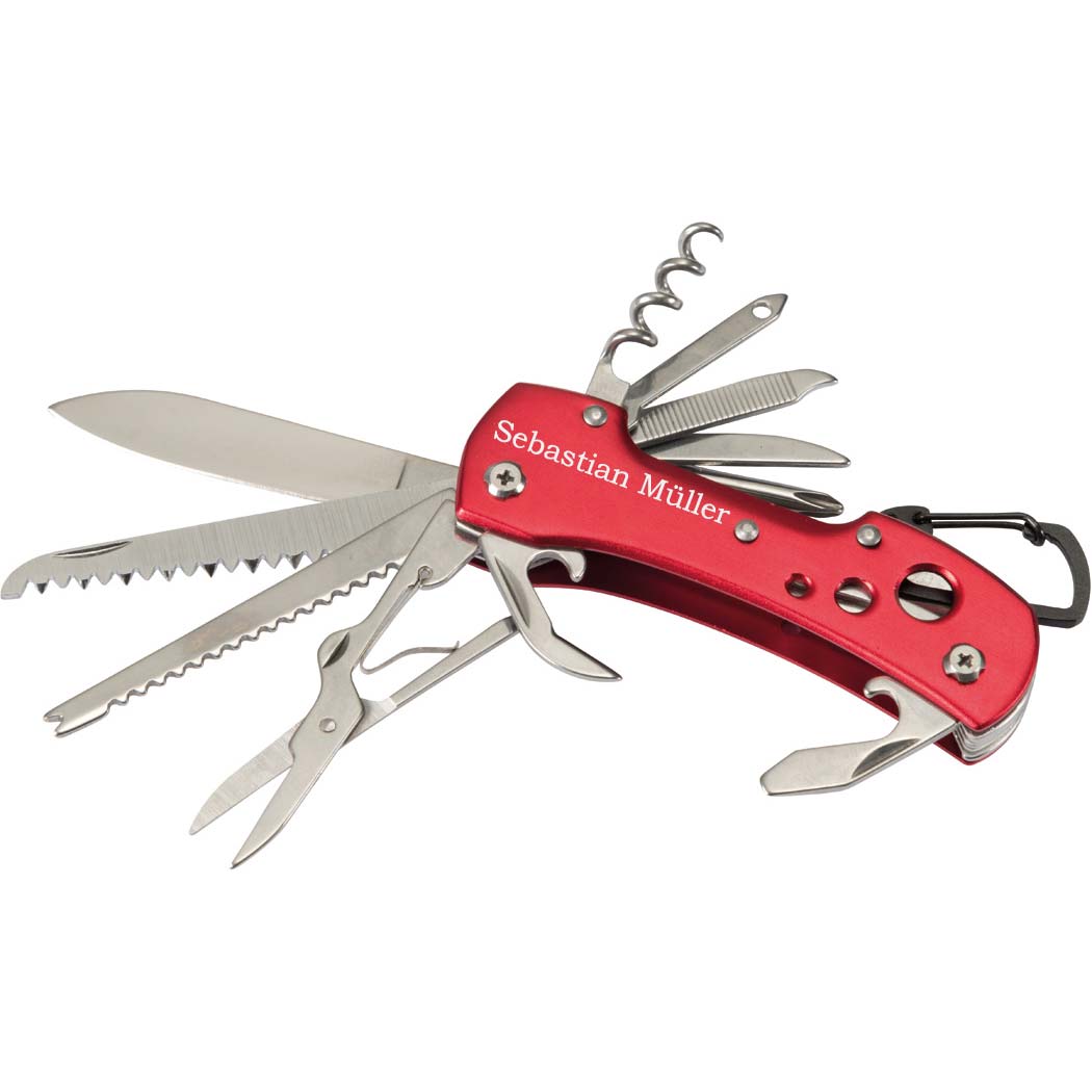 Tachenmesser 12-teilig Messer mit Gravur