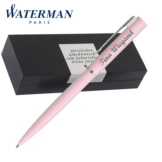 Waterman Allure Pastel Pink Kugelschreiber | Gravur auf Stift & Box |