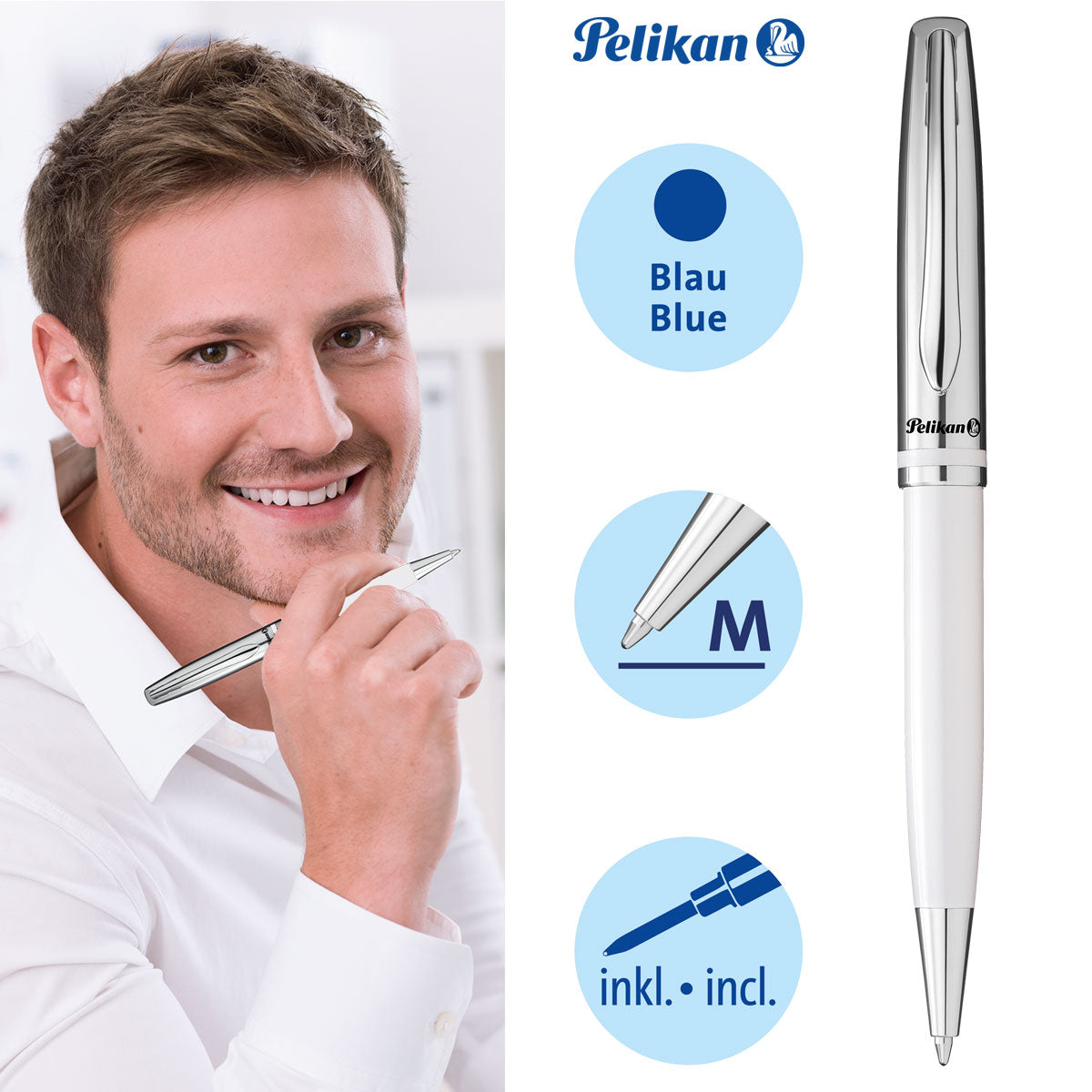 Pelikan Kugelschreiber Jazz Classic, Weiß