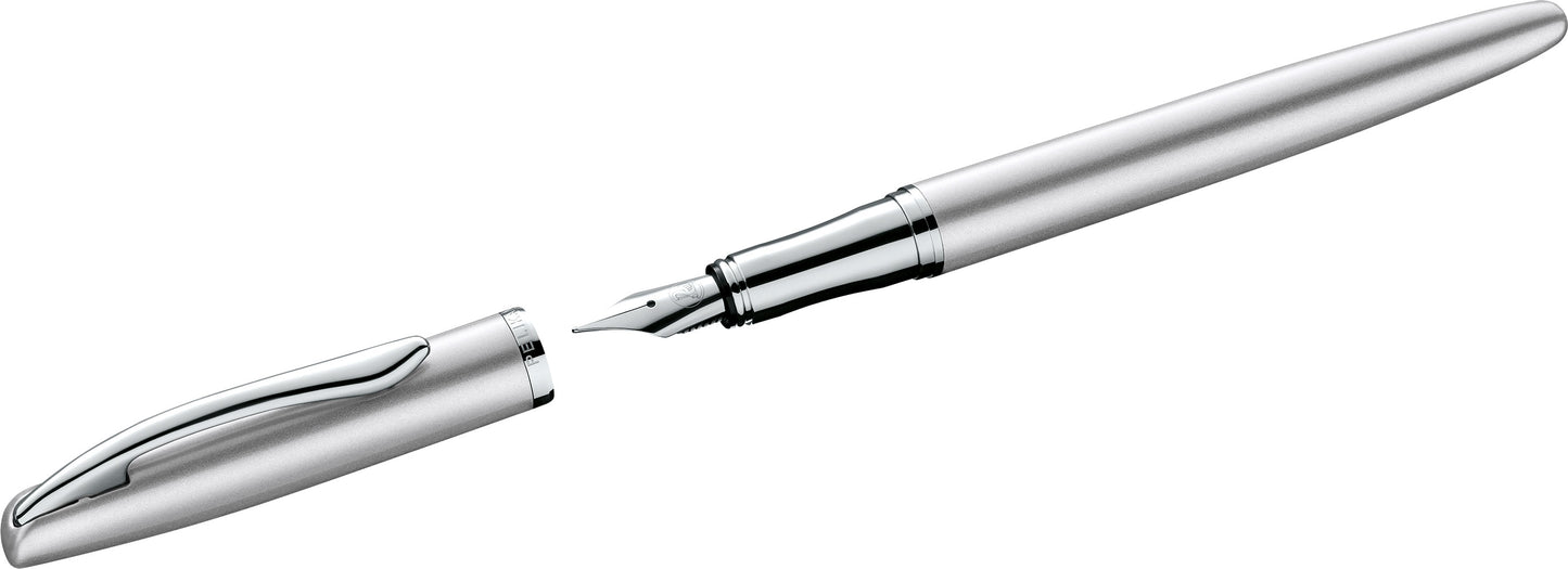 Pelikan Füllhalter Jazz® Noble Elegance mit Gravur als Geschenk | Emojis Gravur möglich | Farbe Silber | personalisiert mit Wunschgravur