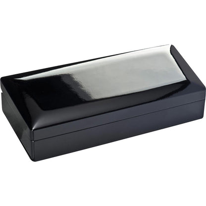 Kugelschreiber Mark Twain mit Gravur | Drehkugelschreiber mit Kupfer und blau schreibender Großraummine | Etui schwarze Lackoptik