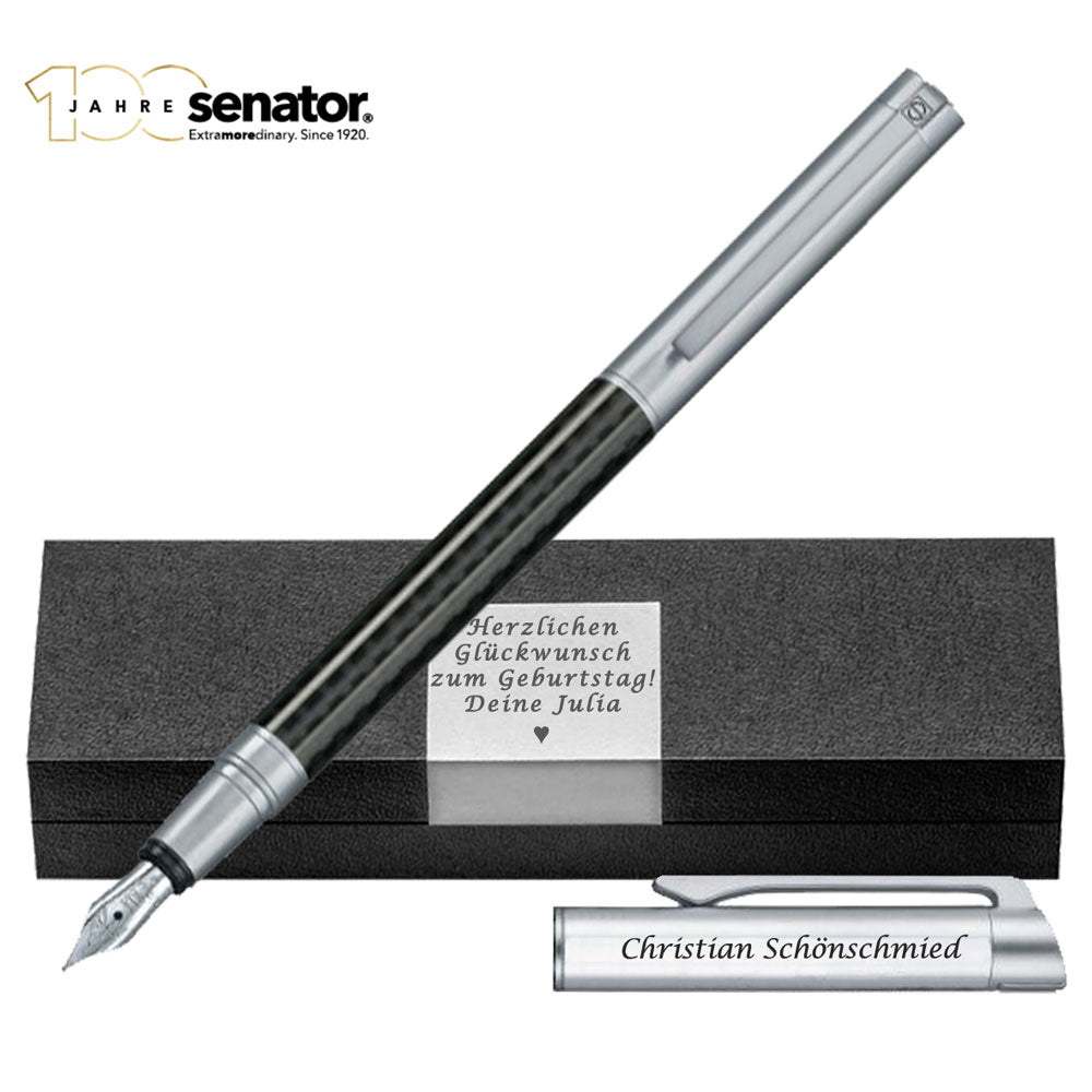 senator® CARBON LINE FÜLLHALTER SILBER