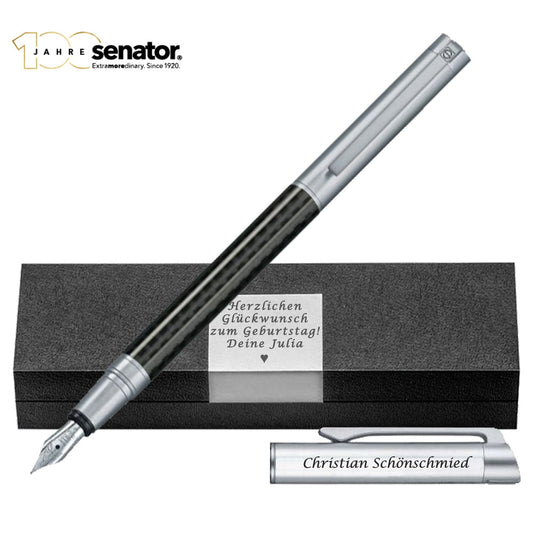 senator® CARBON LINE FÜLLHALTER SILBER