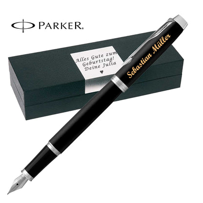 Parker IM Core Matt Black CT Füllfederhalter mit Gravur