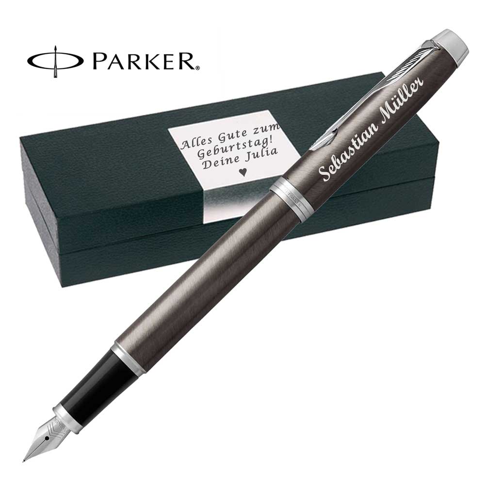 PARKER IM CORE Dark Espresso C.C. Füllfederhalter mit Gravur