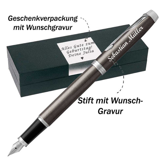 PARKER IM CORE Dark Espresso C.C. Füllfederhalter mit Gravur