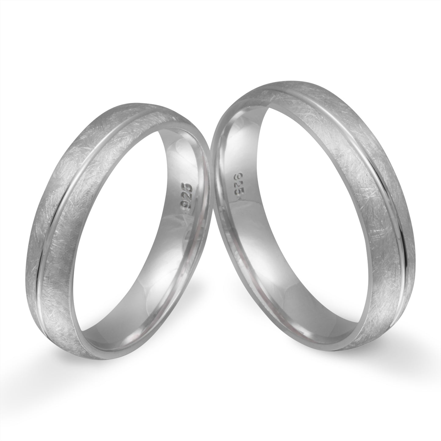 Si Partnerring-Set mit Lasergravur