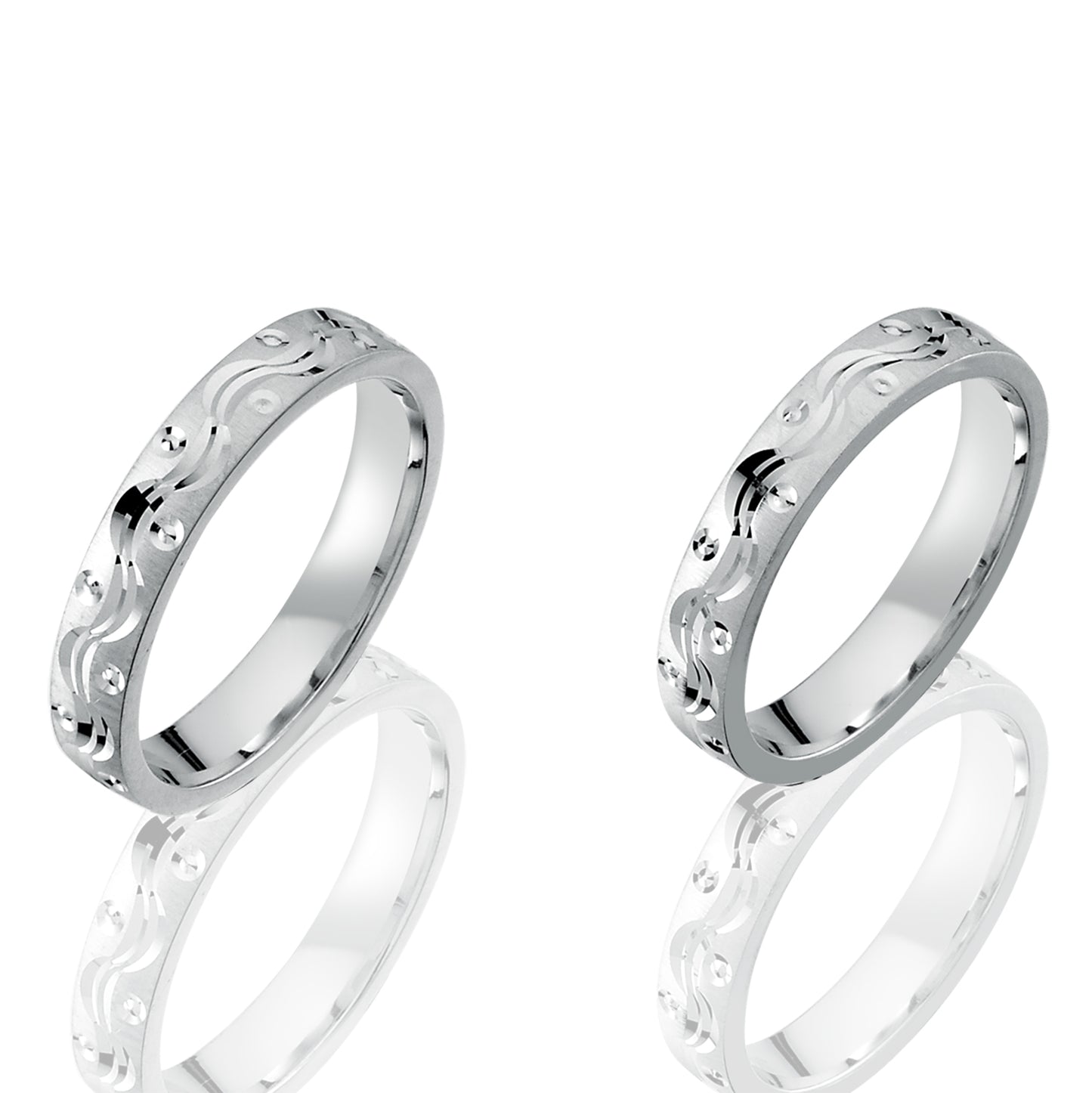 Nari Partnerring-Set mit Handschriftgravur