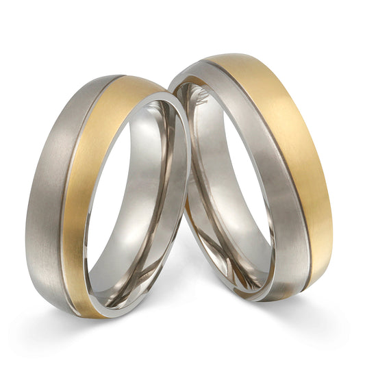 Lissabon Partnerring-Set mit Lasergravur