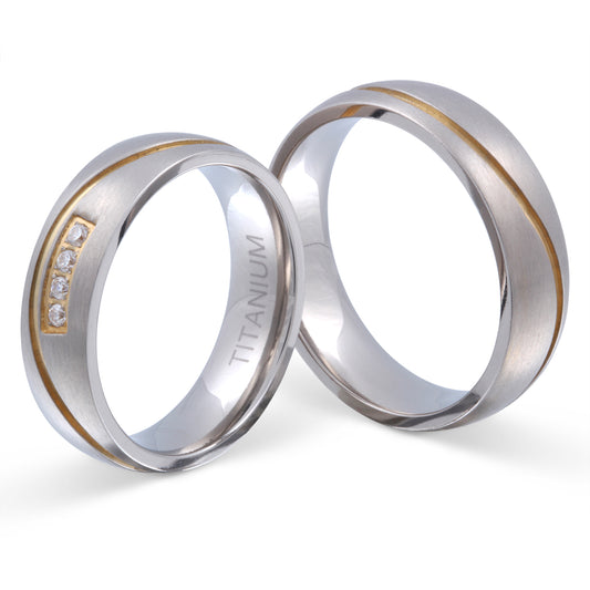 Havanna Partnerring-Set mit Lasergravur