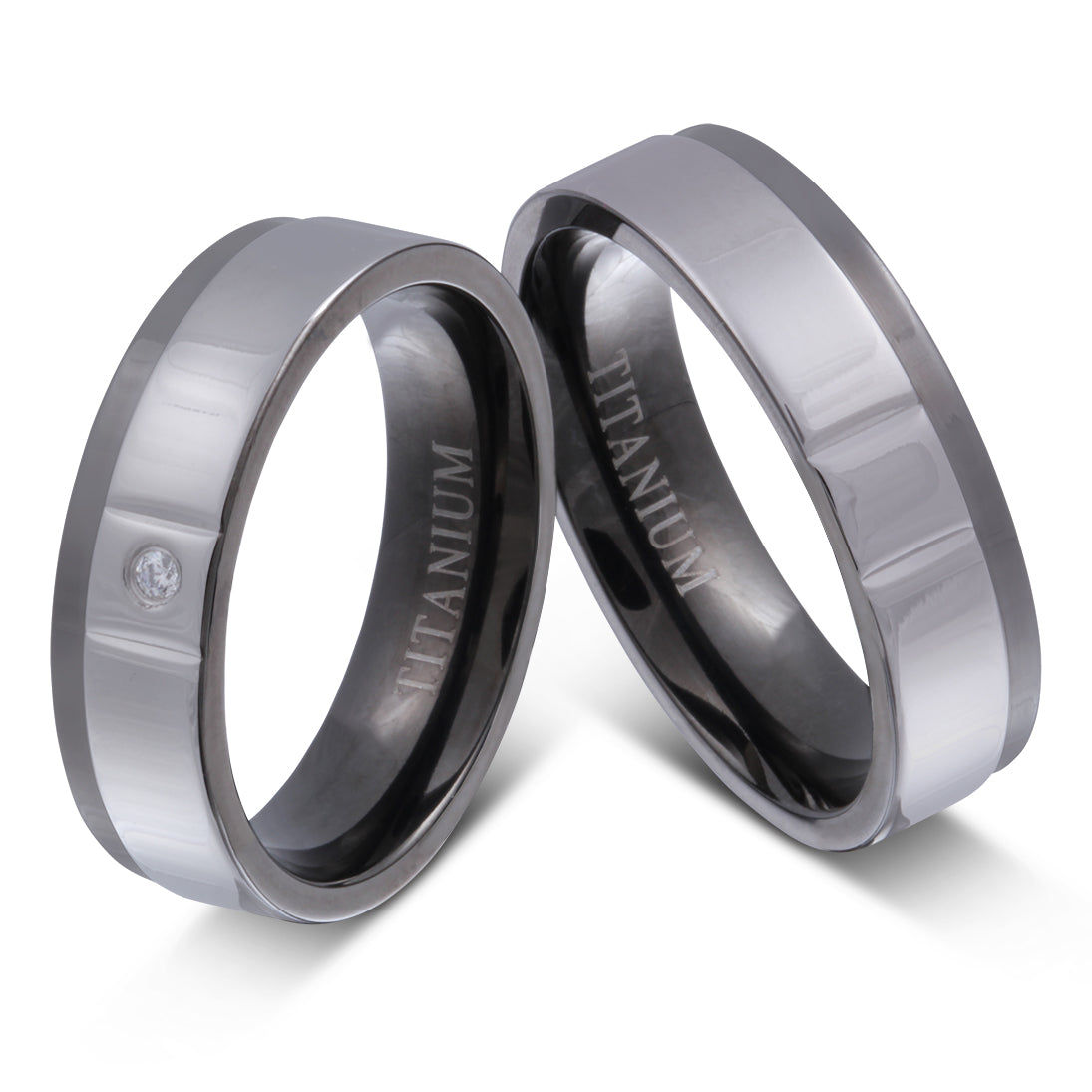 Roma Partnerring-Set mit Lasergravur