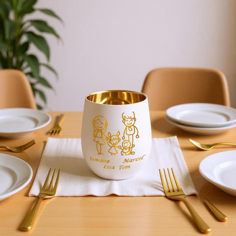 Personalisiertes Windlicht mit Gravur | Motivwahl: Herz, Blume, Ring, Taube | Name + Spruch auf Glas | Geschenk für Frauen, Mama & Paare | Hochzeit, Geburtstag, Valentinstag | Weiß