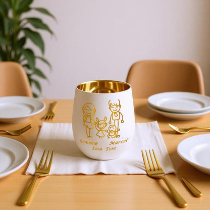 Personalisiertes Windlicht mit Gravur | Motivwahl: Herz, Blume, Ring, Taube | Name + Spruch auf Glas | Geschenk für Frauen, Mama & Paare | Hochzeit, Geburtstag, Valentinstag | Weiß