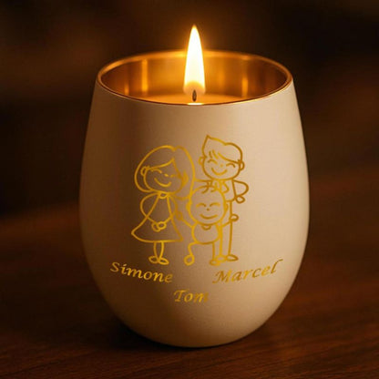Personalisiertes Windlicht mit Gravur | Motivwahl: Herz, Blume, Ring, Taube | Name + Spruch auf Glas | Geschenk für Frauen, Mama & Paare | Hochzeit, Geburtstag, Valentinstag | Weiß