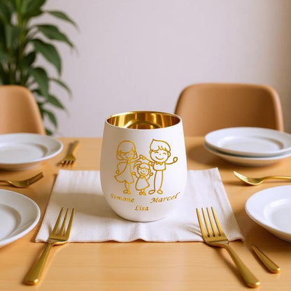 Personalisiertes Windlicht mit Gravur | Motivwahl: Herz, Blume, Ring, Taube | Name + Spruch auf Glas | Geschenk für Frauen, Mama & Paare | Hochzeit, Geburtstag, Valentinstag | Weiß